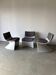 Series of 3 designer armchairs Space by A. Pinaffo and P. Scagnellato