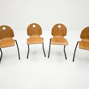 4 vintage school chairs from the 70s