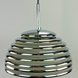 Kazuo Motozawa Saturno chrome design pendant light from the 60s