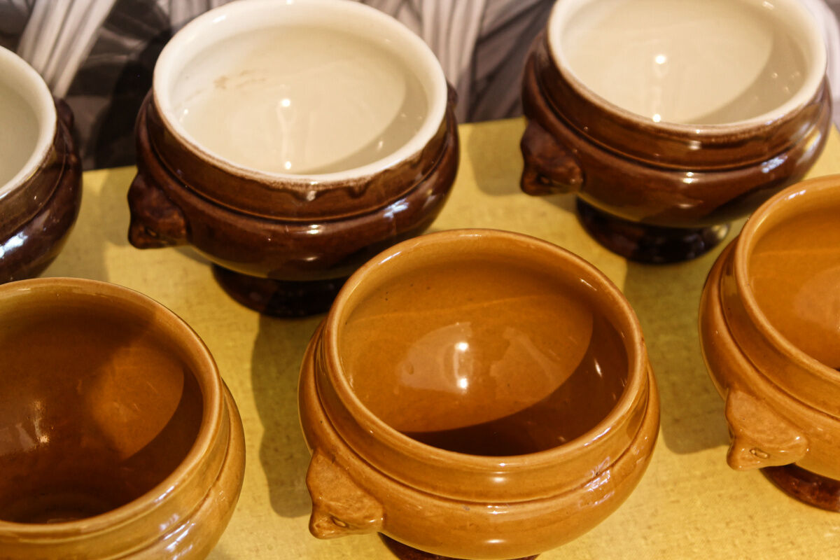 Set of 7 bear head bowls