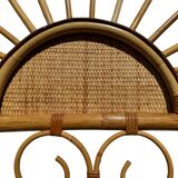 Bamboo and rattan headboard, handcrafted on the Côte d'Azur, 1960
