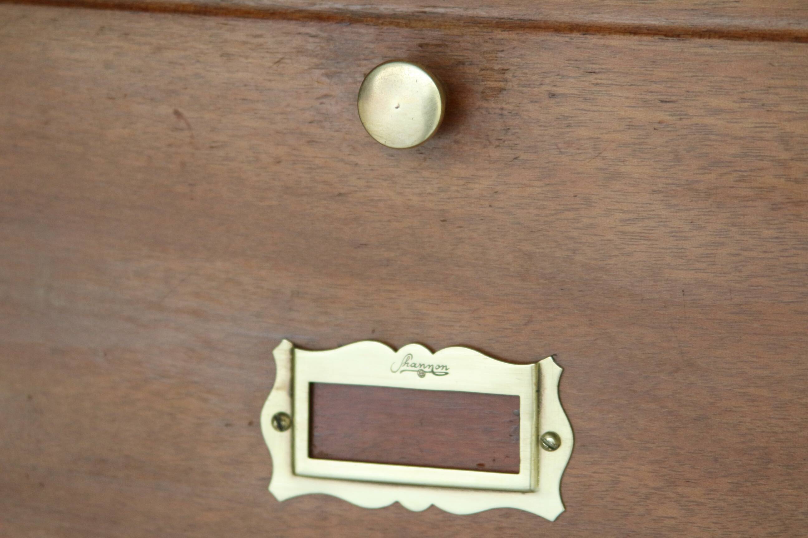 Shannon notary's filing cabinet, in solid mahogany (circa 1900)