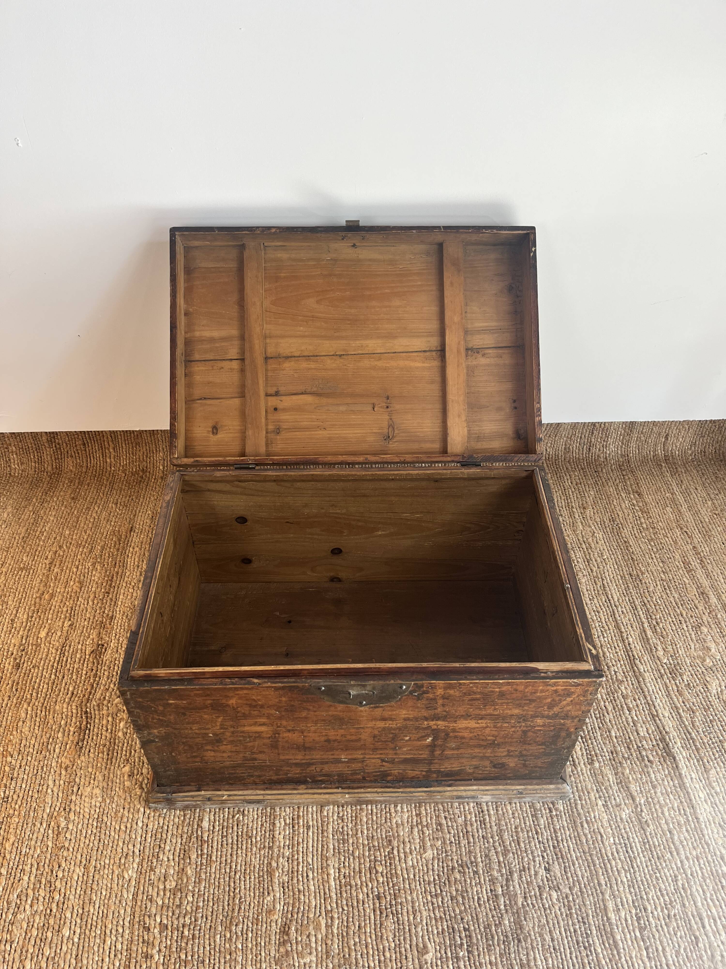 Antique solid wood chest