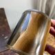 Damascus brass candlestick by Dal Furlo
