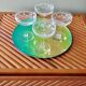 6 engraved crystal champagne cups