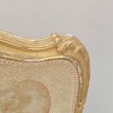 Louis xv style fireplace screen fire screen in gilded wood 19th century tapestry