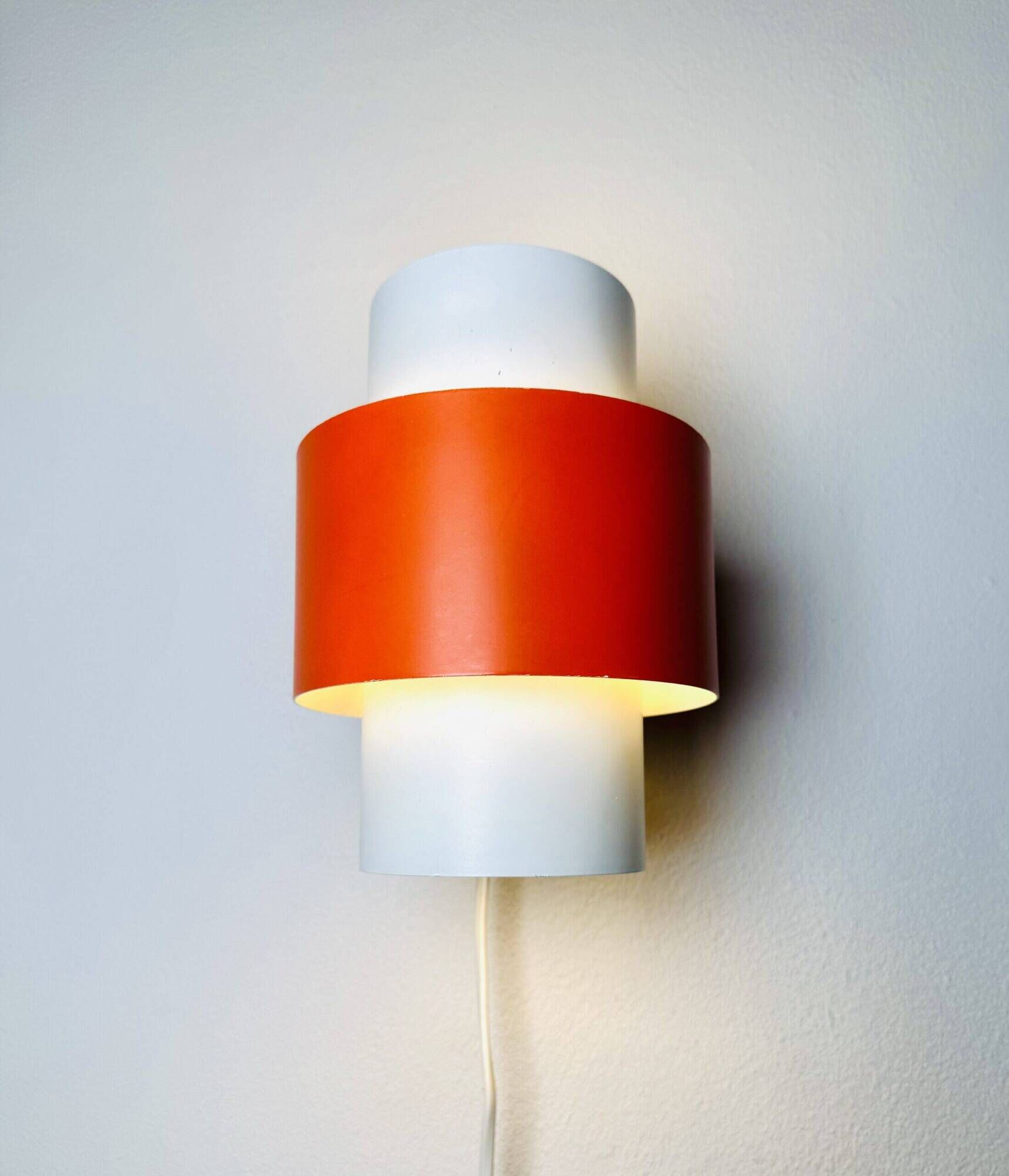 Curved Cylindrical Wall Lamps By J.J.M. Hoogervorst For Anvia Nederland, The Netherlands 1960S