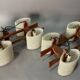 Pair of vintage Scandinavian pendant lights