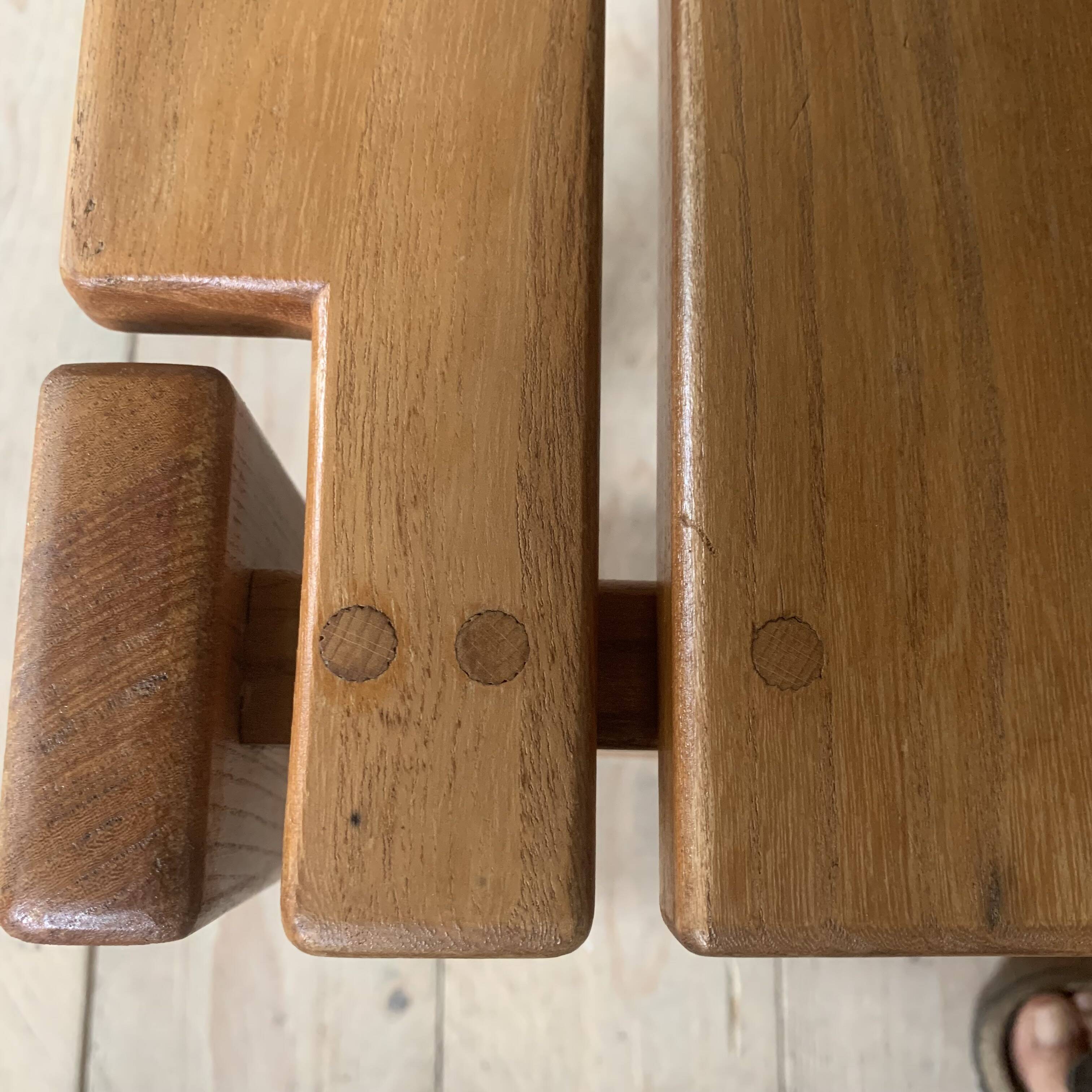 Vintage solid elm coffee table