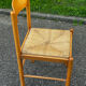 Paire de chaises en bois et paille – années 50-60