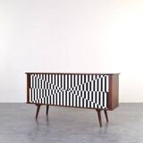 Mid-Century Op-Art Sideboard, 1960s.