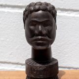 African statue, African bust, sculpture, ethnic, ebony bust, man bust, African art