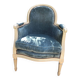 Louis XVI style in cream patinated wood armchair