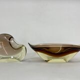 Set of Art Glass Bowl and Ashtray by designer Josef Cvrček, 1960's