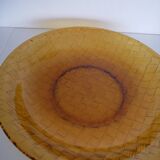 Plat ambré effet tissé