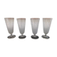 Lot de 4 verres à pied gravés de style Art Déco