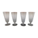 Lot de 4 verres à pied gravés de style Art Déco