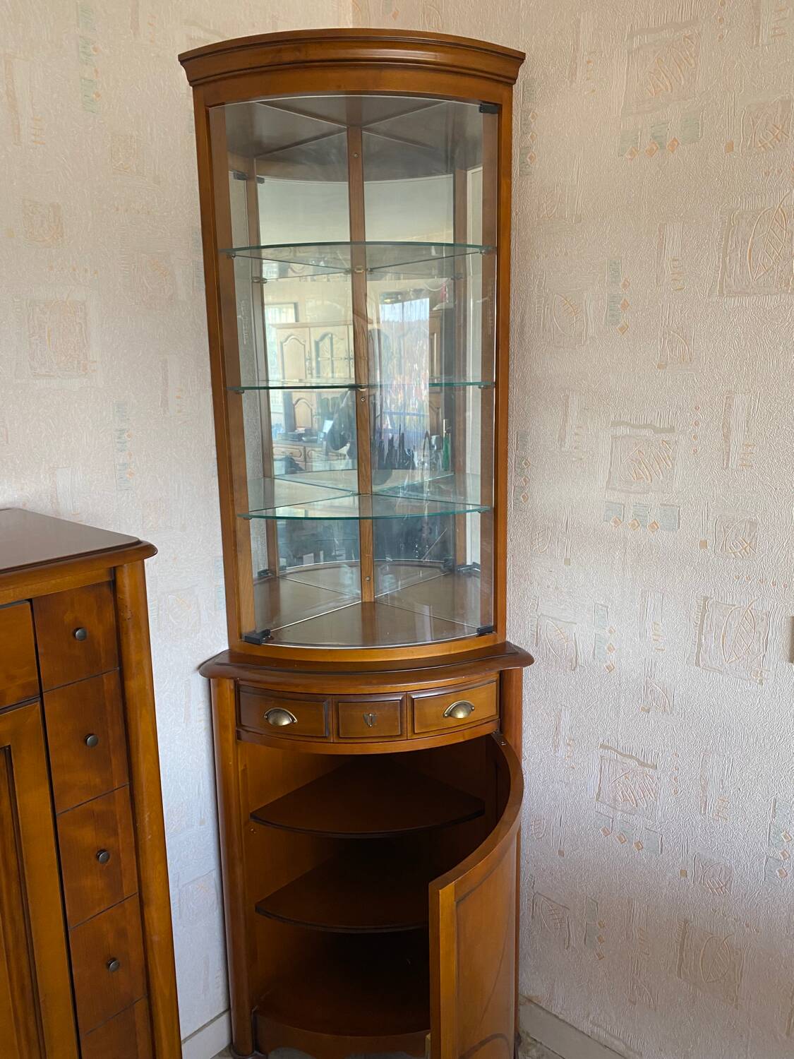 Set: bar and corner unit in solid cherry