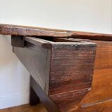 Grand coffre ancien en chêne massif – XIXe – belle patine d’origine