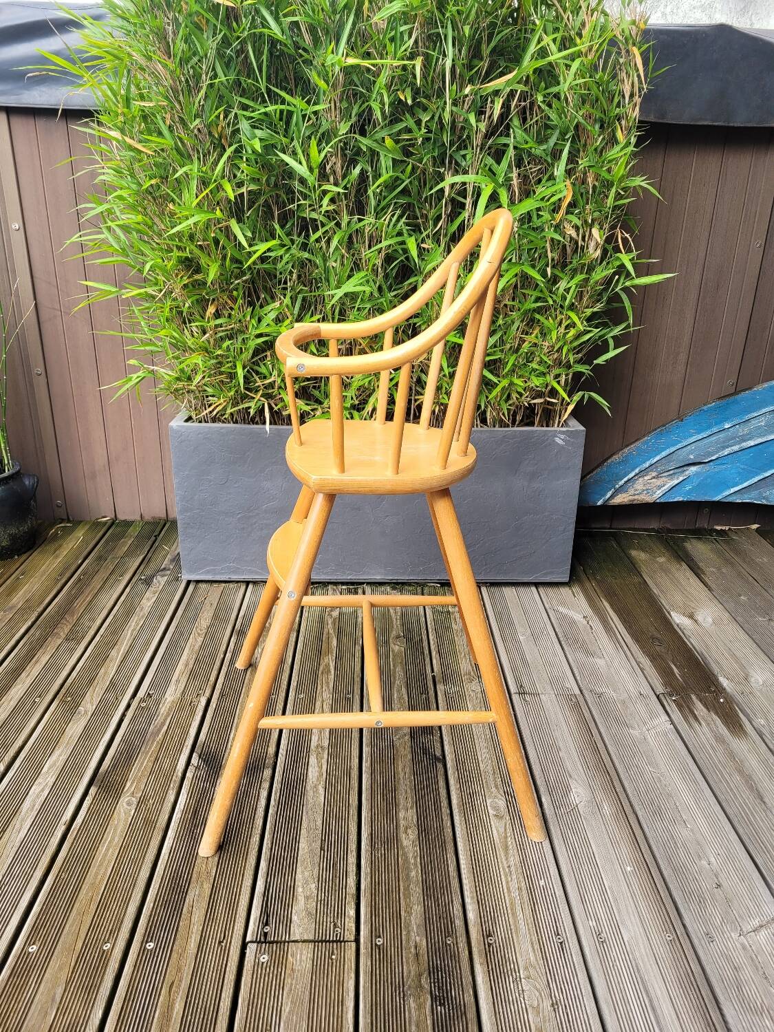 Ikea Gulliver high chair in curved beech