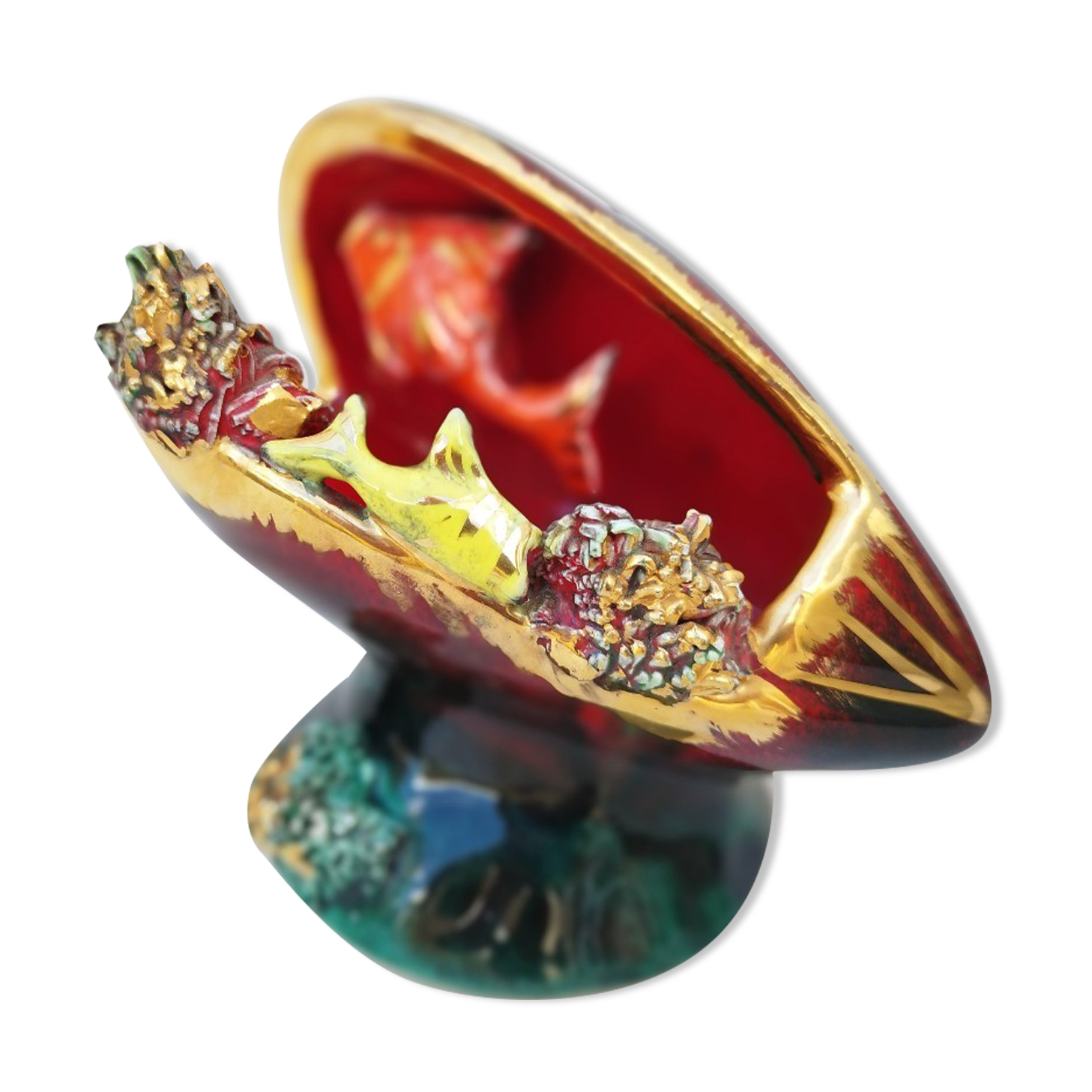 Ceramic night light mold of vallauris vintage