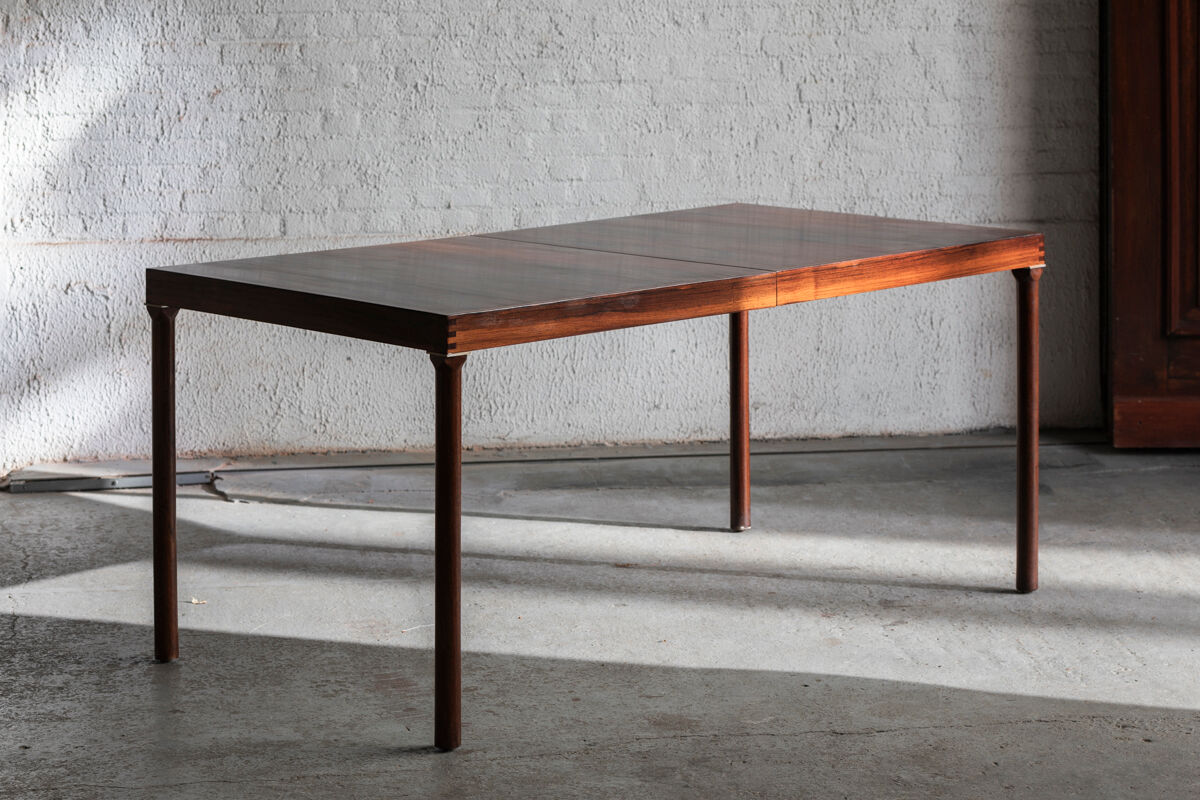 Extendable dining table in rosewood by Inger Klingenberg for Fristho, Dutch design, 1960s