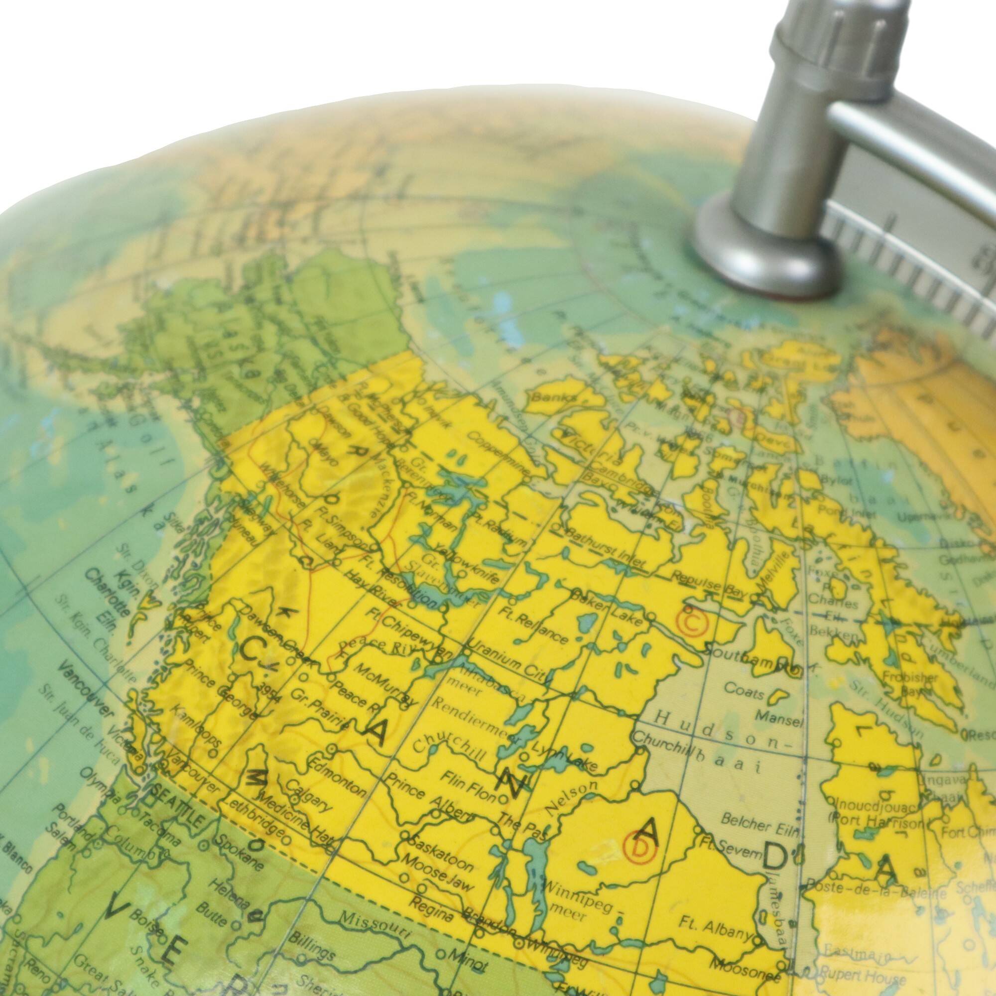 Large Vintage World Globe Political Globe Räth 33cm