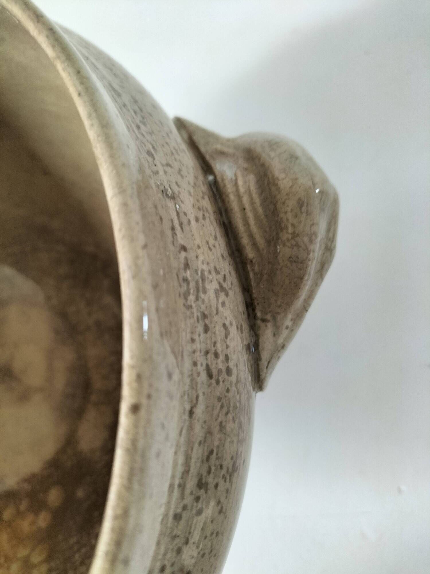 HB vegetable dish Choisy le Roi late 19th century ultra patinated