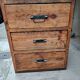 Pair of workshop furniture, solid wood, metal top 1930, 1950