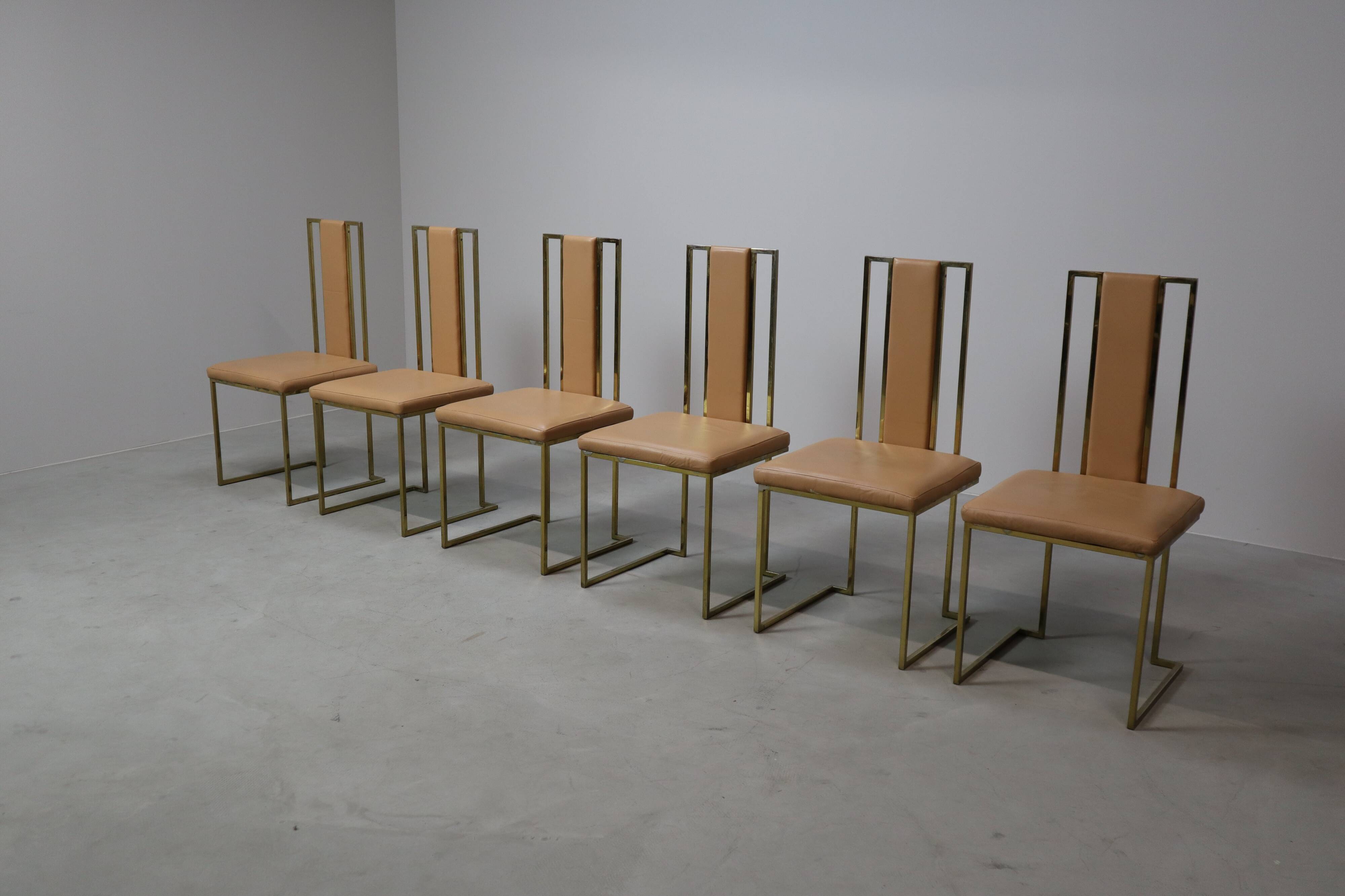 Set of 6 dining chairs by Renato Zevi, Italy 1970s