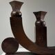 Art Deco chandelier in carved wood – France, circa 1930