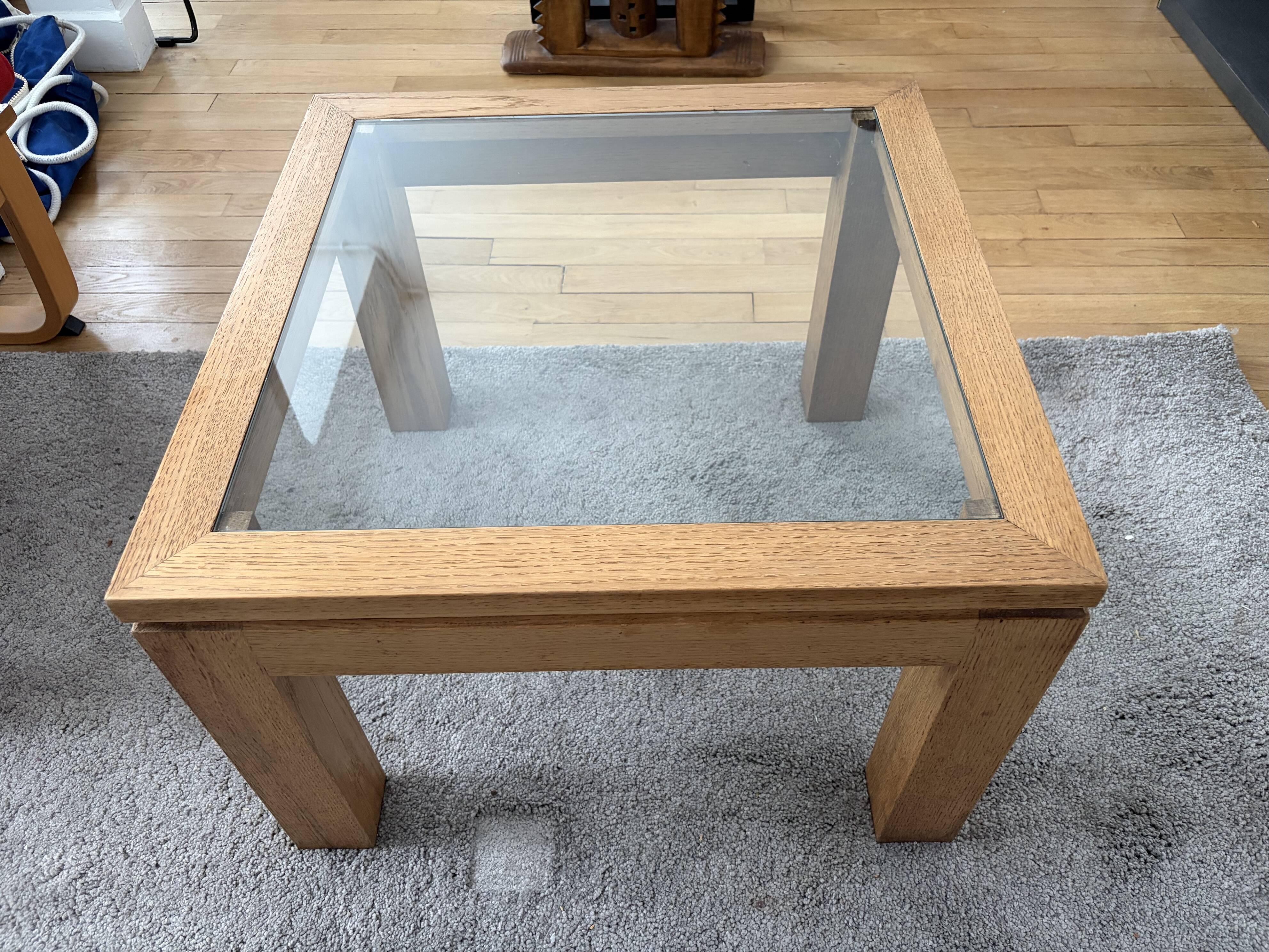 table basse chêne massif