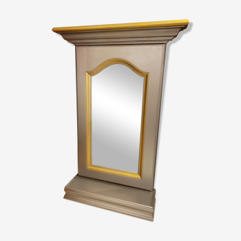 Vintage wooden tablet mirror restyled