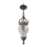 Lantern with fleur-de-lys crown in bronze 19th