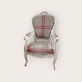 Louis Philippe style armchair, completely reupholstered