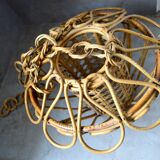 Rattan and cane pendant light from the 50s/60s