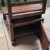 School desk with storage under the bench