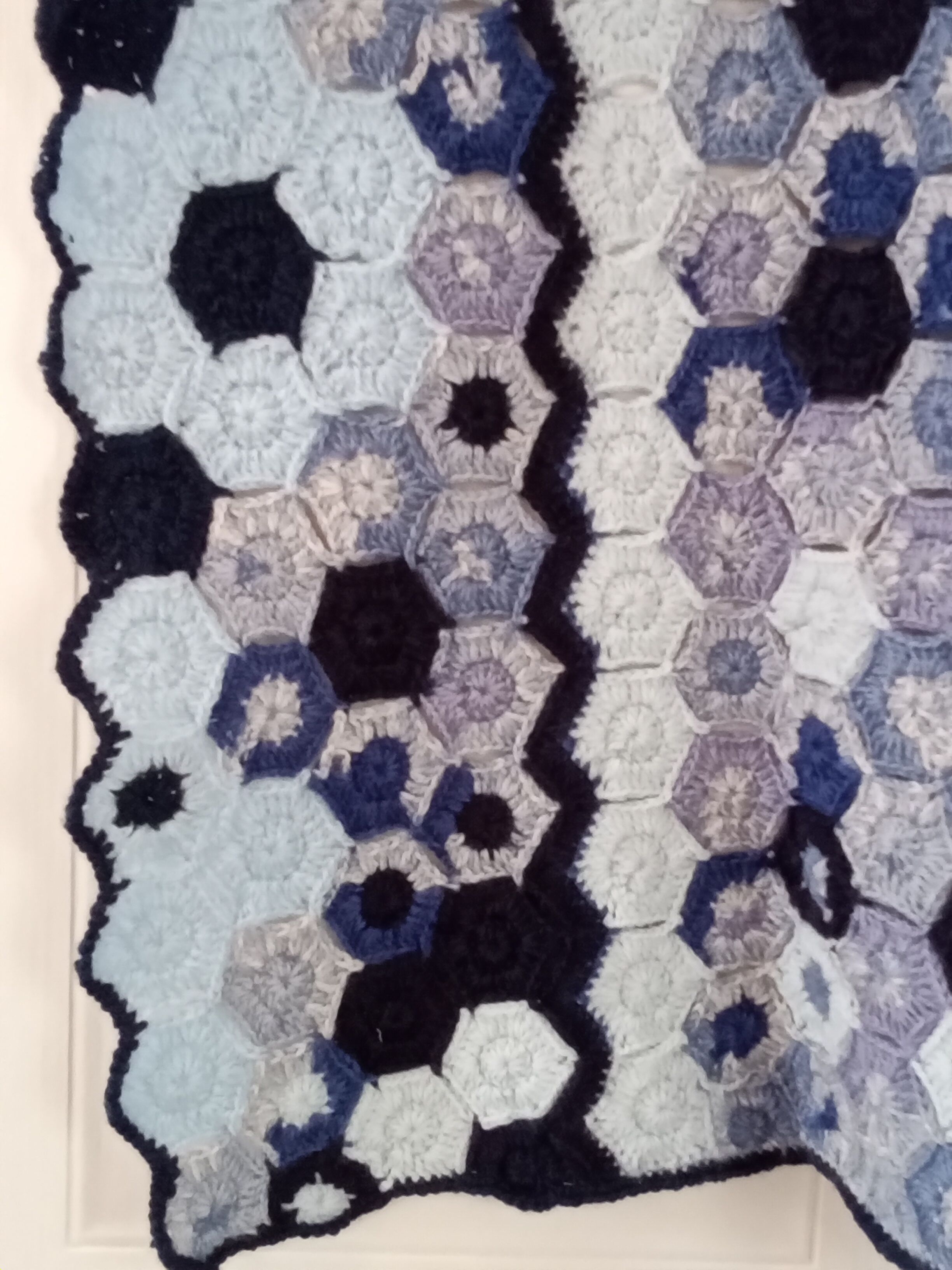 Vintage rugs, patchwork of crocheted patterns, handmade