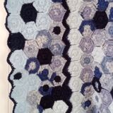 Vintage rugs, patchwork of crocheted patterns, handmade