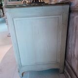 19th century curved chest of drawers with re-engraving