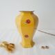 Yellow porcelain vase Japanese decoration