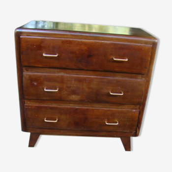 Commode ton noyer vintage 60