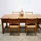 Vintage wooden farmhouse dining table