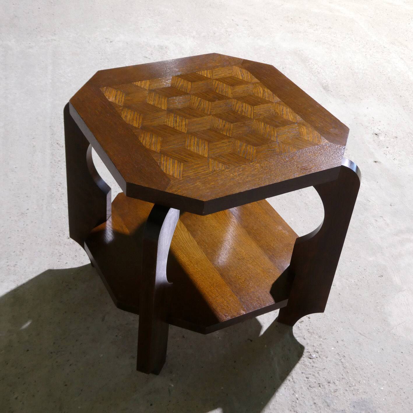 table basse Art Déco en chêne, 1950