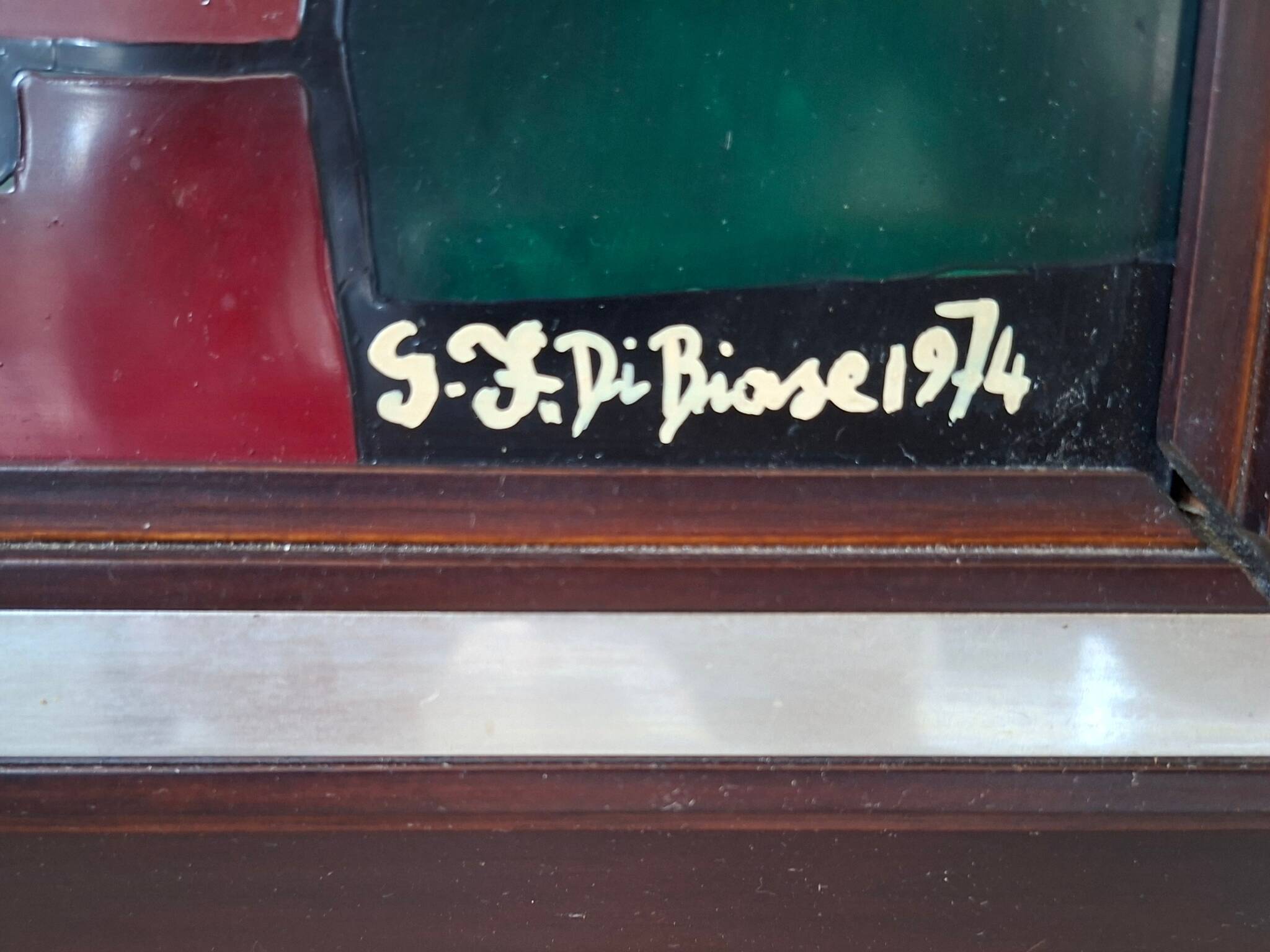 Opéra original "Madonna" – S.F. Di Biase, 1974 – Émail sur verre