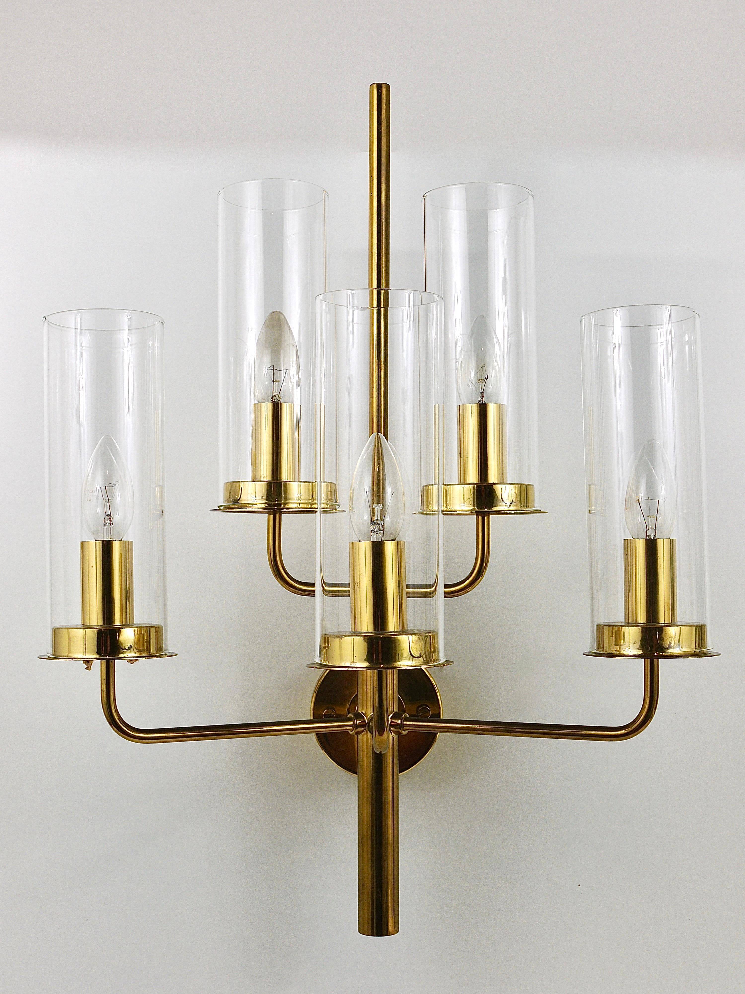 Hans-Agne Jakobsson Sonata Wall Light with 5 Arms, Mid-Century Style, Markaryd, 1960