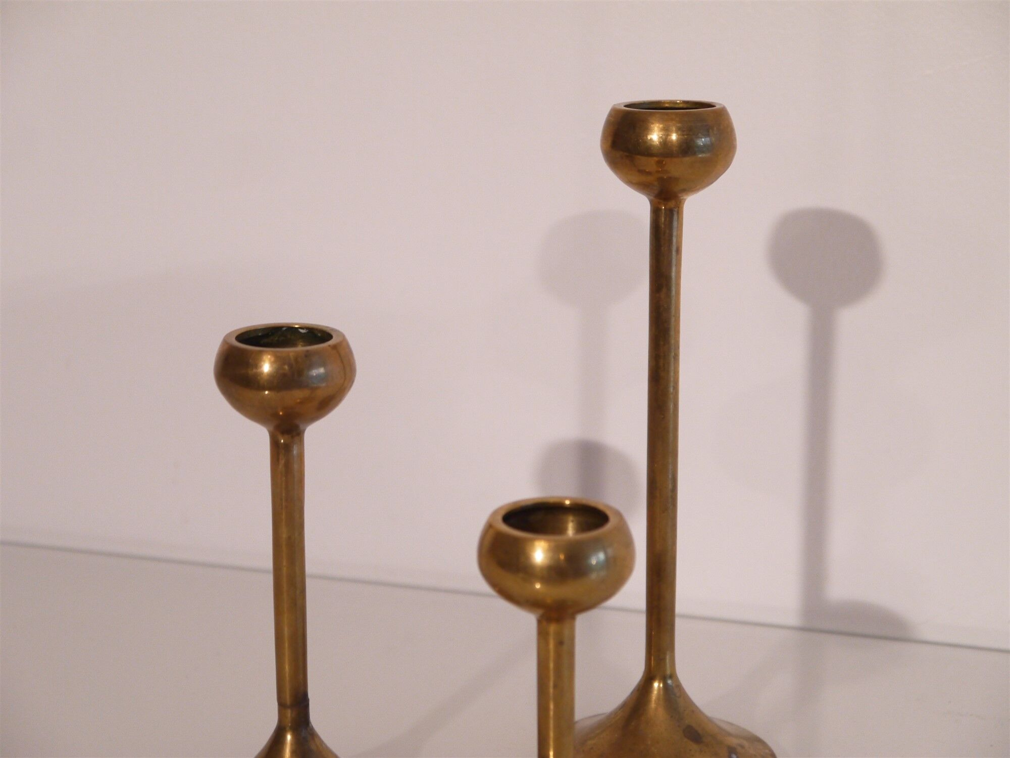Scandinavian candlesticks trio, 1960s
