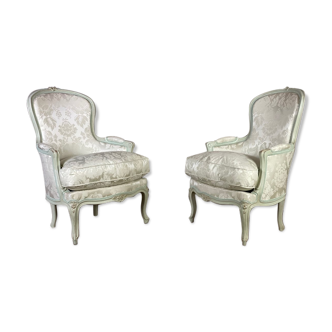 Pair of Louis XV style chairs around 1950