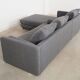 Canapé d'angle graphite, design scandinave, années 00