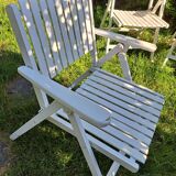 4 fauteuils de jardin pliables vintage